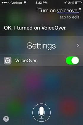 Activating Voiceover by Holding Button and Speaking