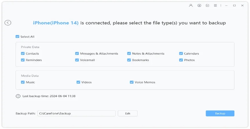 Hit Backup and Preview Data