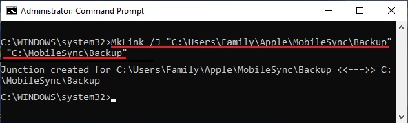 Redirecting Iphone Backups to External Drive