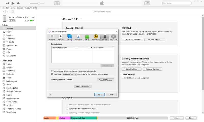 View Last Backup Date and Time