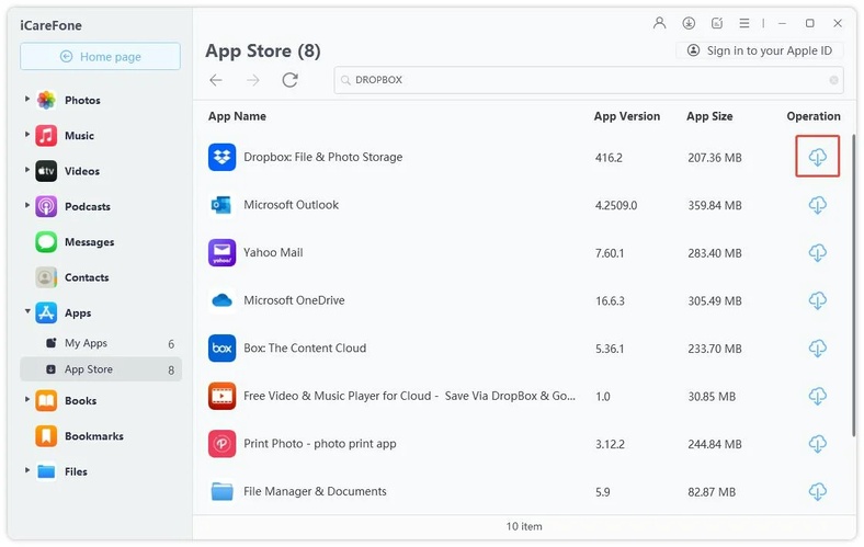 Install Button Places App on Screen