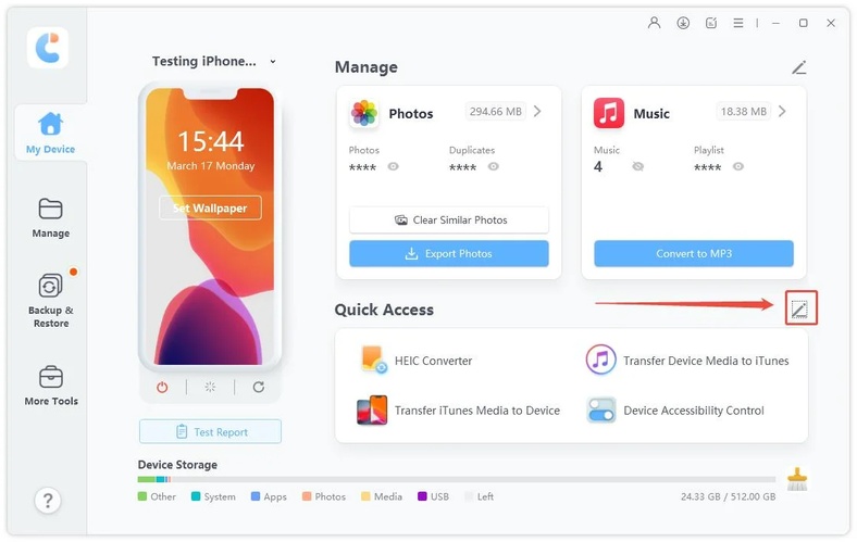 Install Icarefone and Connect Iphone