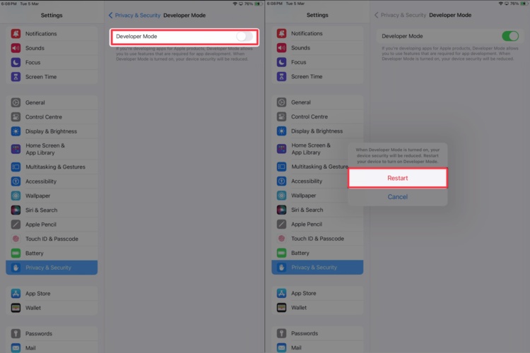 Iphone Developer Mode Enable Prompt