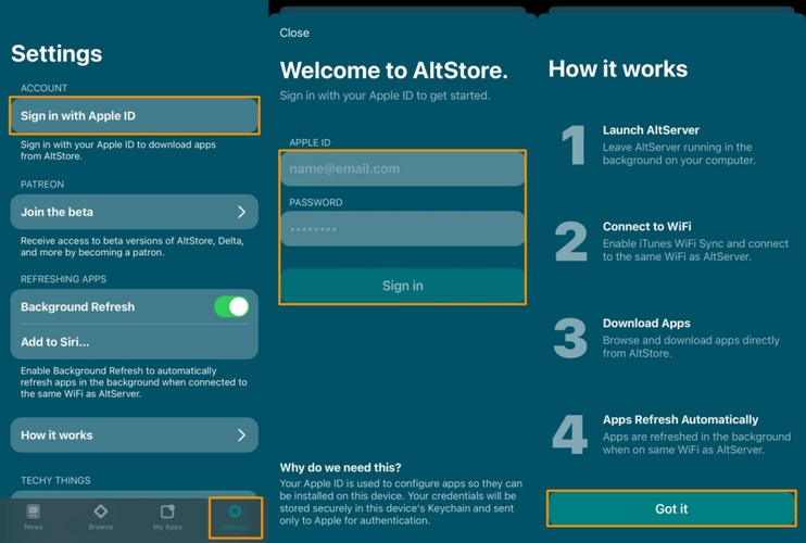 Opening Altstore on Iphone