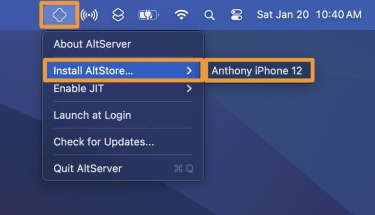 Server Installs Altstore with Apple Id