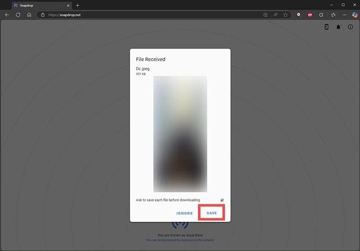 Accept Files to Downloads Folder