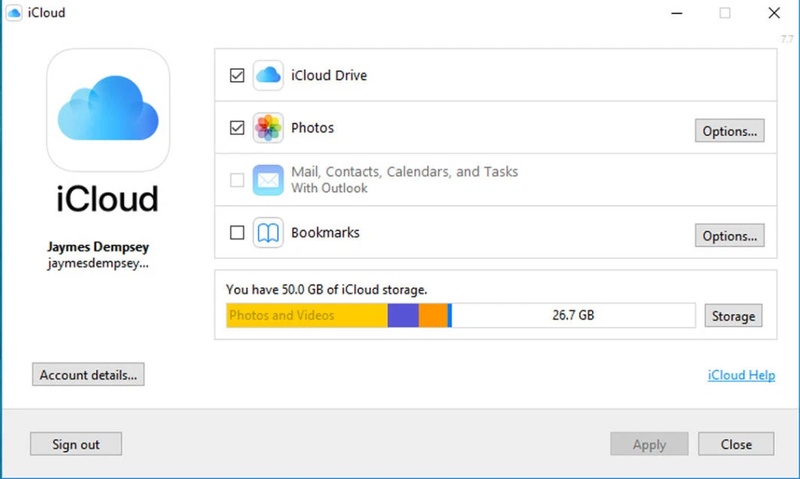 Check Photos in Icloud for Windows