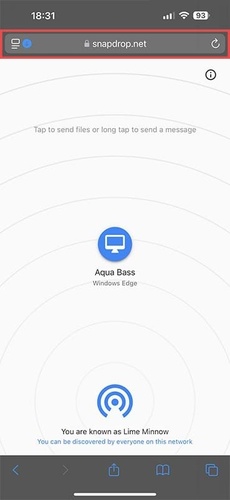 Iphone Connects to Snapdrop Via Wi Fi
