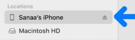 Open Finder or Itunes on Mac