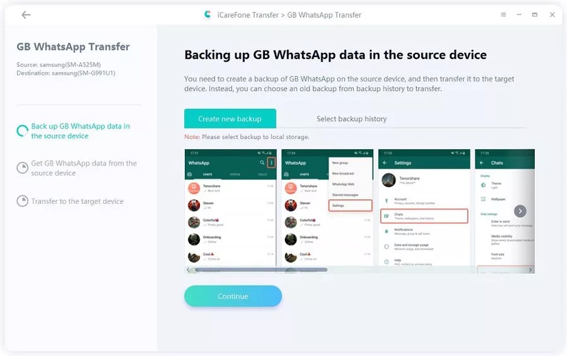 Backup Gbwhatsapp Data on Old Device
