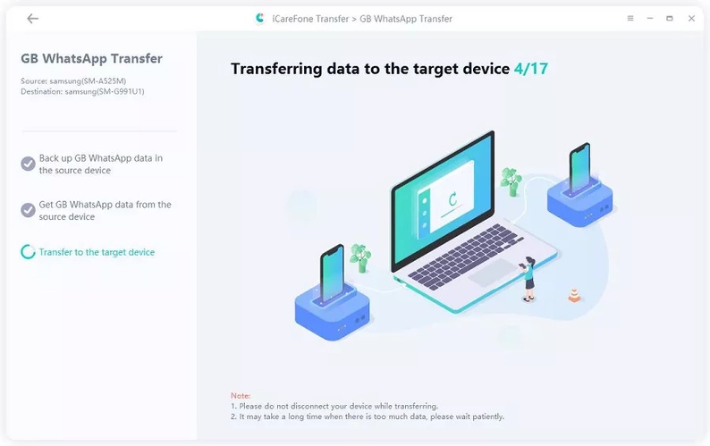 Click Transfer, Keep Phones Connected