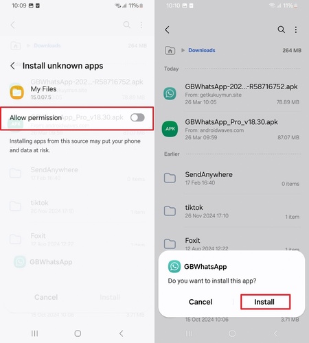 Download Folder with Apk Install Button