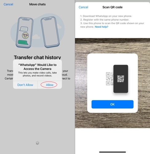 Scan Qr Code to Transfer Chats