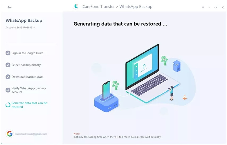 Tool Processes Backup Data for Preview