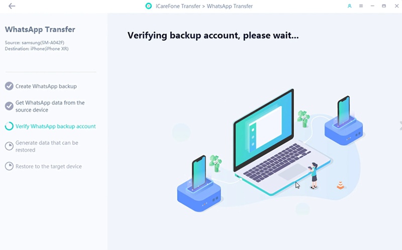 Whatsapp Backup Verification and Data Selection