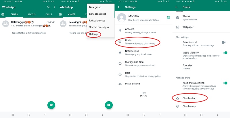 Whatsapp Chat Backup on Android