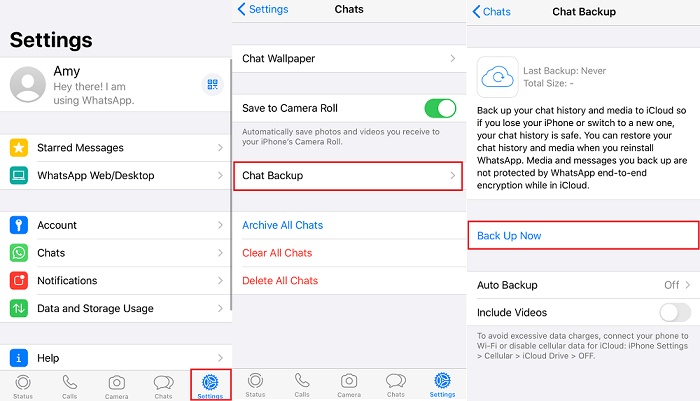 Whatsapp Chat Backup Steps