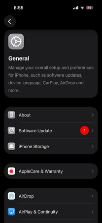 在一般設定的儲存空間清單中尋找內建訊息 App 的大小